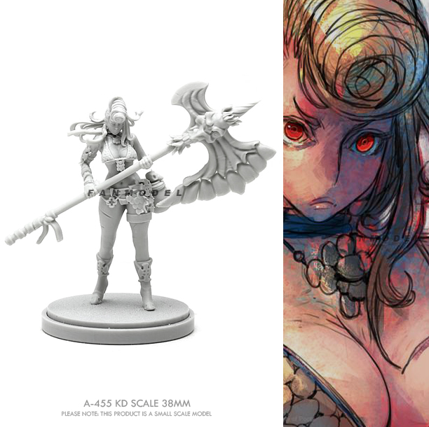 Model Kit Weapons - 38-mm-Harzmodellbausätze Figur Schönheit farblos und selbst