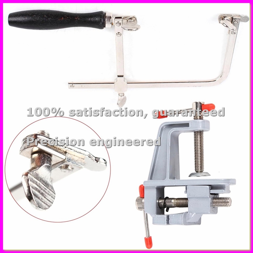 Model Kit Vise - Professionelles Schmucksägen-Set mit Aluminiumlegierungs-Schraubstock, kompaktes Juwelier-Werkzeugset