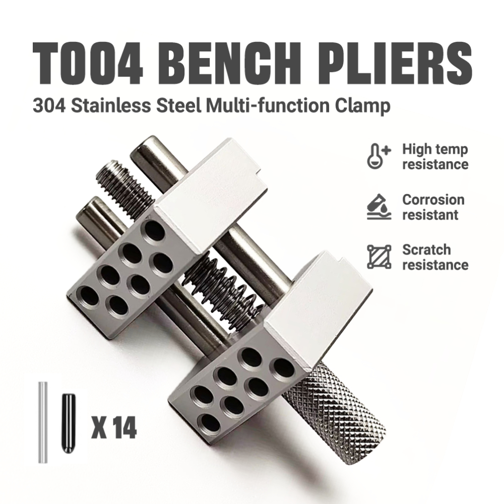 Model Kit Vise - Tragbarer Werkbank-Schraubstock-Kit T004 Edelstahl 4-Seiten-Klemmsystem für